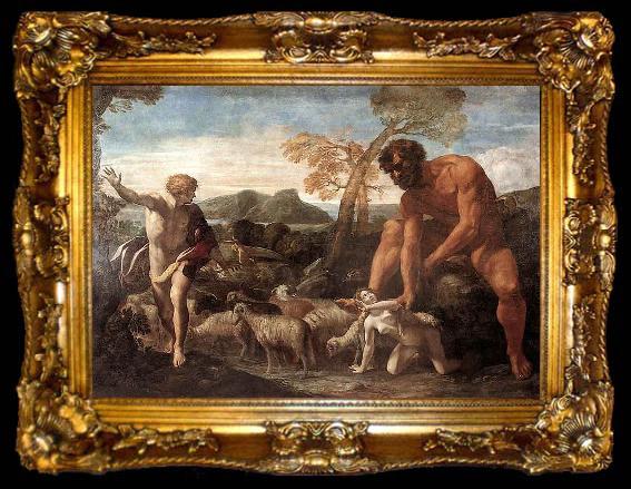 framed  Giovanni Lanfranco Norandino and Lucina Discovered by the Ogre, ta009-2